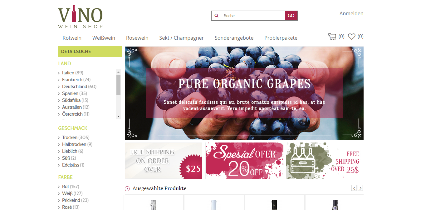 Graphic Design by Kristina Andonoff for John's Weinshop | Design #13370473