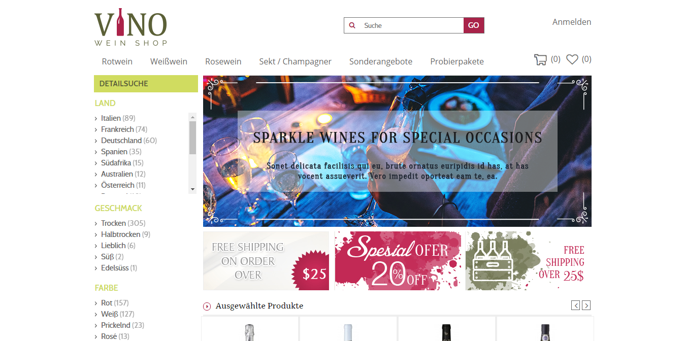 Graphic Design by Kristina Andonoff for John's Weinshop | Design #13370474