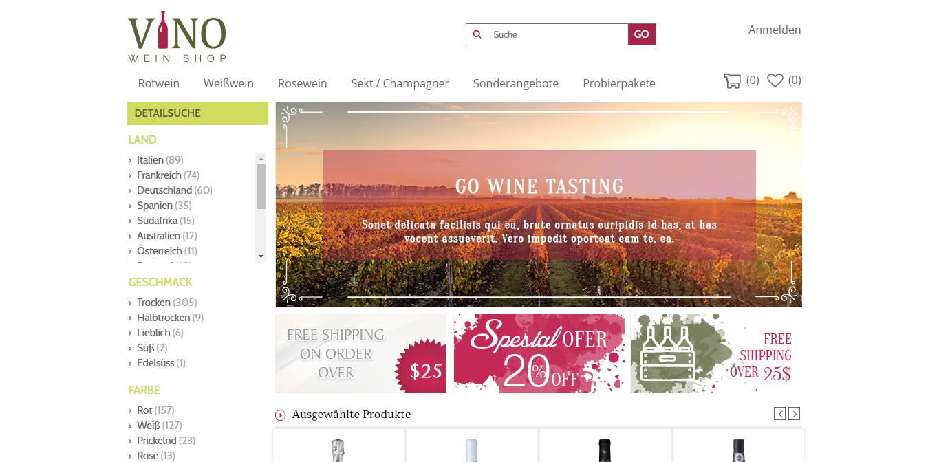 Graphic Design by Kristina Andonoff for John's Weinshop | Design #13370475