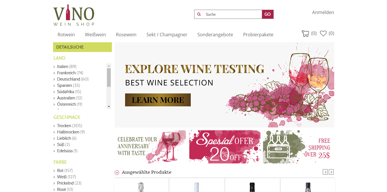 Graphic Design by Kristina Andonoff for John's Weinshop | Design #13370555