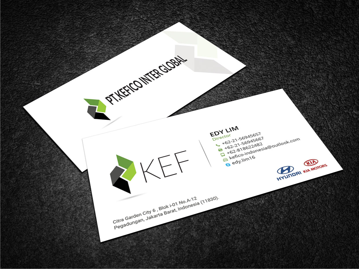 Visitenkarten-Design von Sandaruwan für PT.KEFICO INTER GLOBAL | Design #13092574