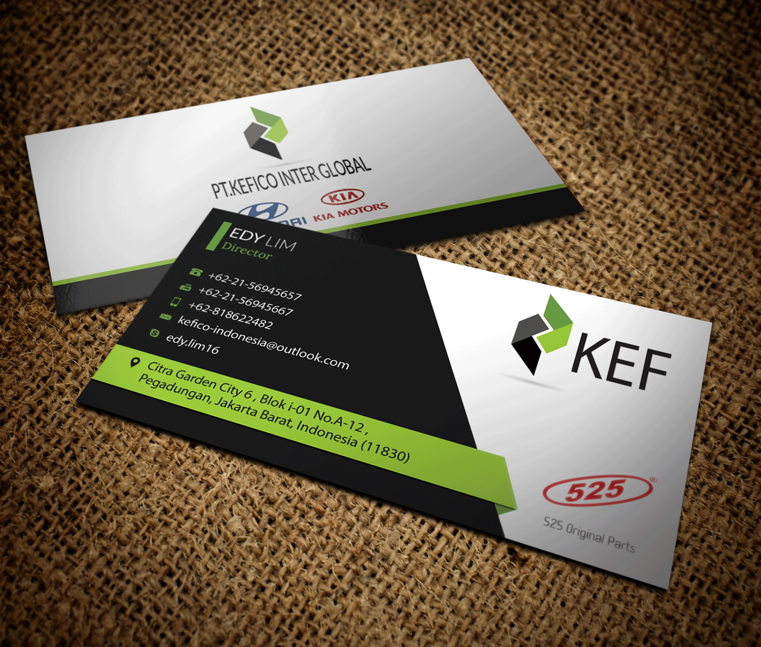 Business Card Design by Riz' for PT.KEFICO INTER GLOBAL | Design #13092502