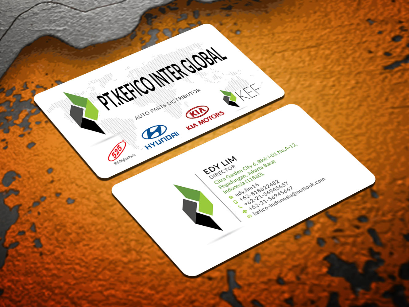 Business Card Design by Verified artistry (Design garden) for PT.KEFICO INTER GLOBAL | Design #13161585