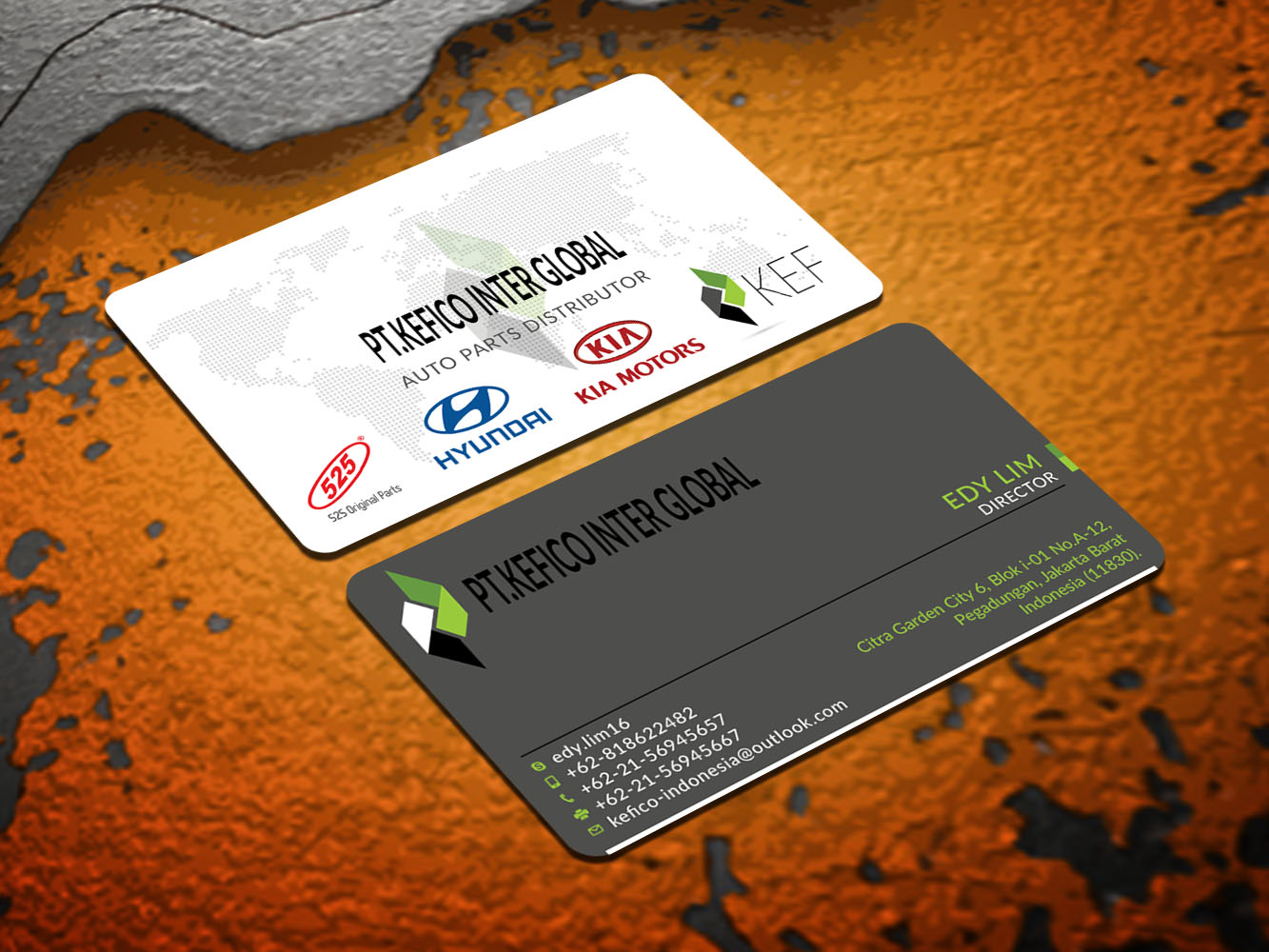 Business Card Design by Verified artistry (Design garden) for PT.KEFICO INTER GLOBAL | Design #13161591