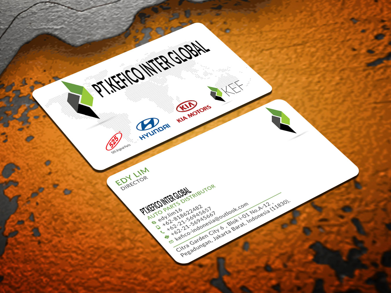 Business Card Design by Verified artistry (Design garden) for PT.KEFICO INTER GLOBAL | Design #13161592