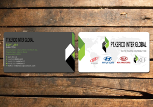 Business Card Design by Verified artistry (Design garden) for PT.KEFICO INTER GLOBAL | Design: #13161597