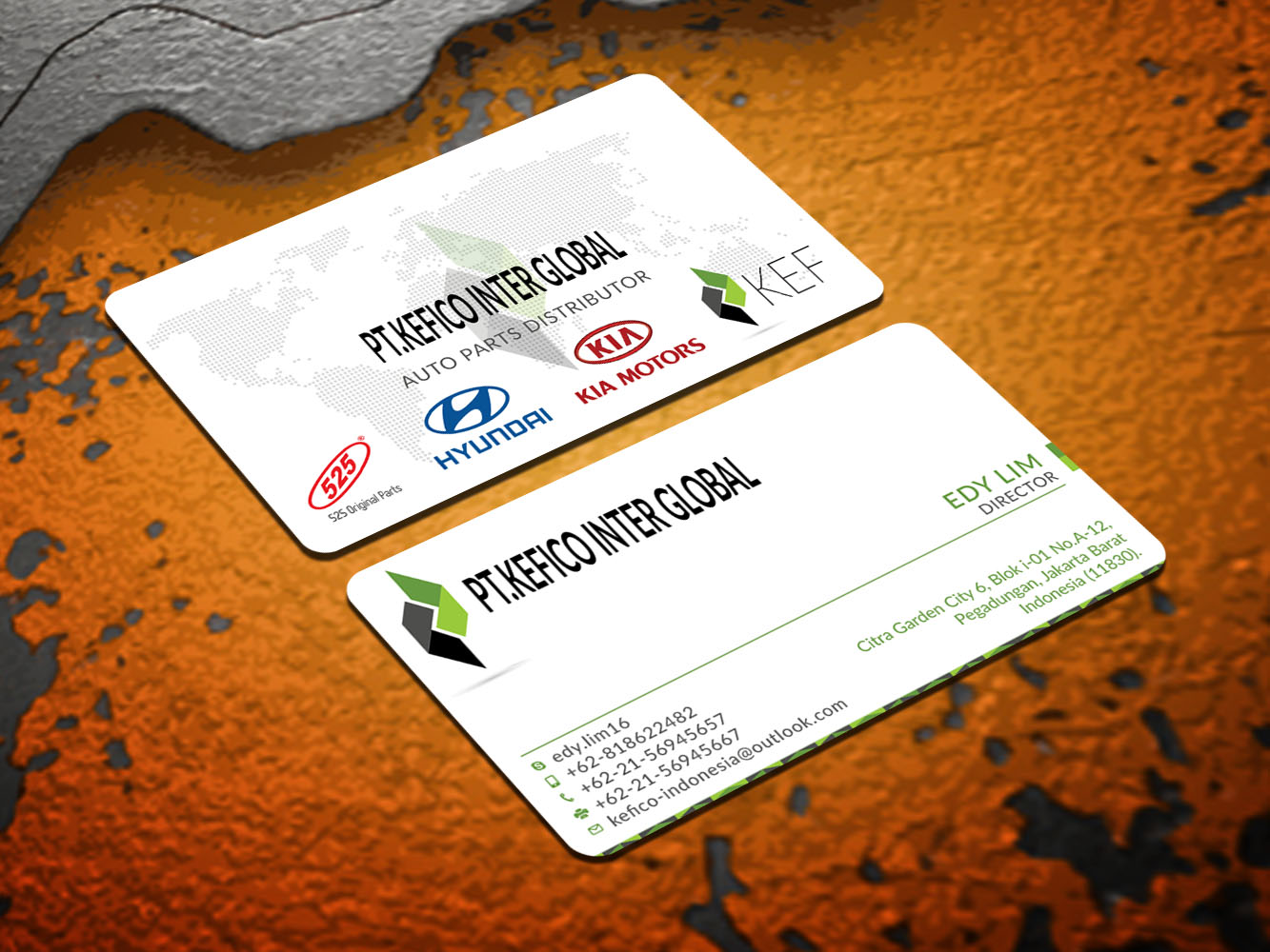 Business Card Design by Verified artistry (Design garden) for PT.KEFICO INTER GLOBAL | Design #13161601