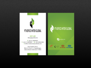 Design de Carte de Visite par Creations Box 2015 pour PT.KEFICO INTER GLOBAL | Design : #13100786