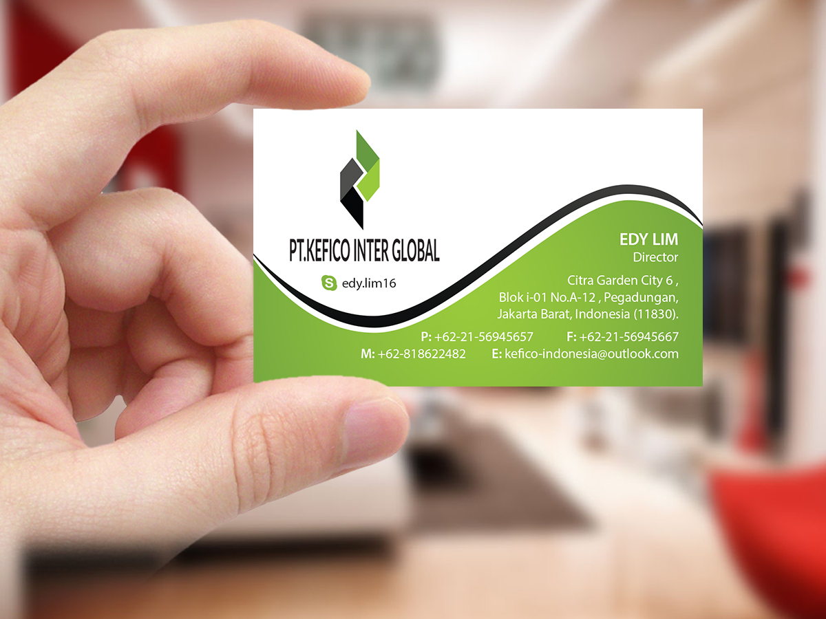 Business Card Design by Creations Box 2015 for PT.KEFICO INTER GLOBAL | Design #13100800