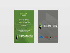 Design de Carte de Visite par Creations Box 2015 pour PT.KEFICO INTER GLOBAL | Design : #13100805