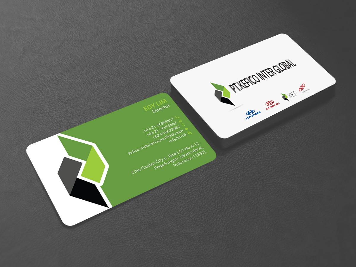 Business Card Design by Creations Box 2015 for PT.KEFICO INTER GLOBAL | Design #13100807
