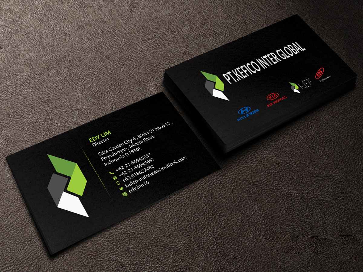 Business Card Design by Creations Box 2015 for PT.KEFICO INTER GLOBAL | Design #13100811