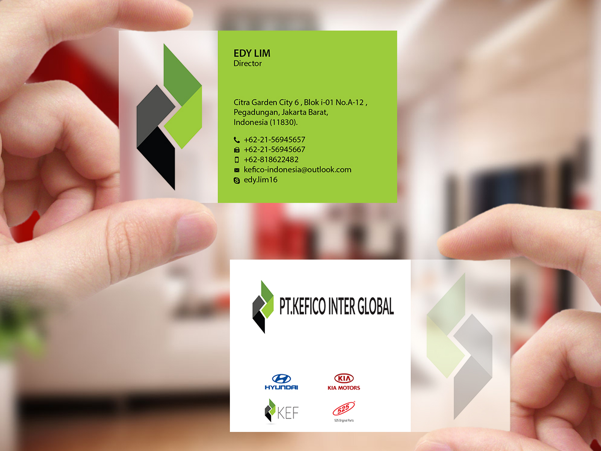 Diseño de Tarjeta de Presentación por Creations Box 2015 para PT.KEFICO INTER GLOBAL | Diseño #13100813