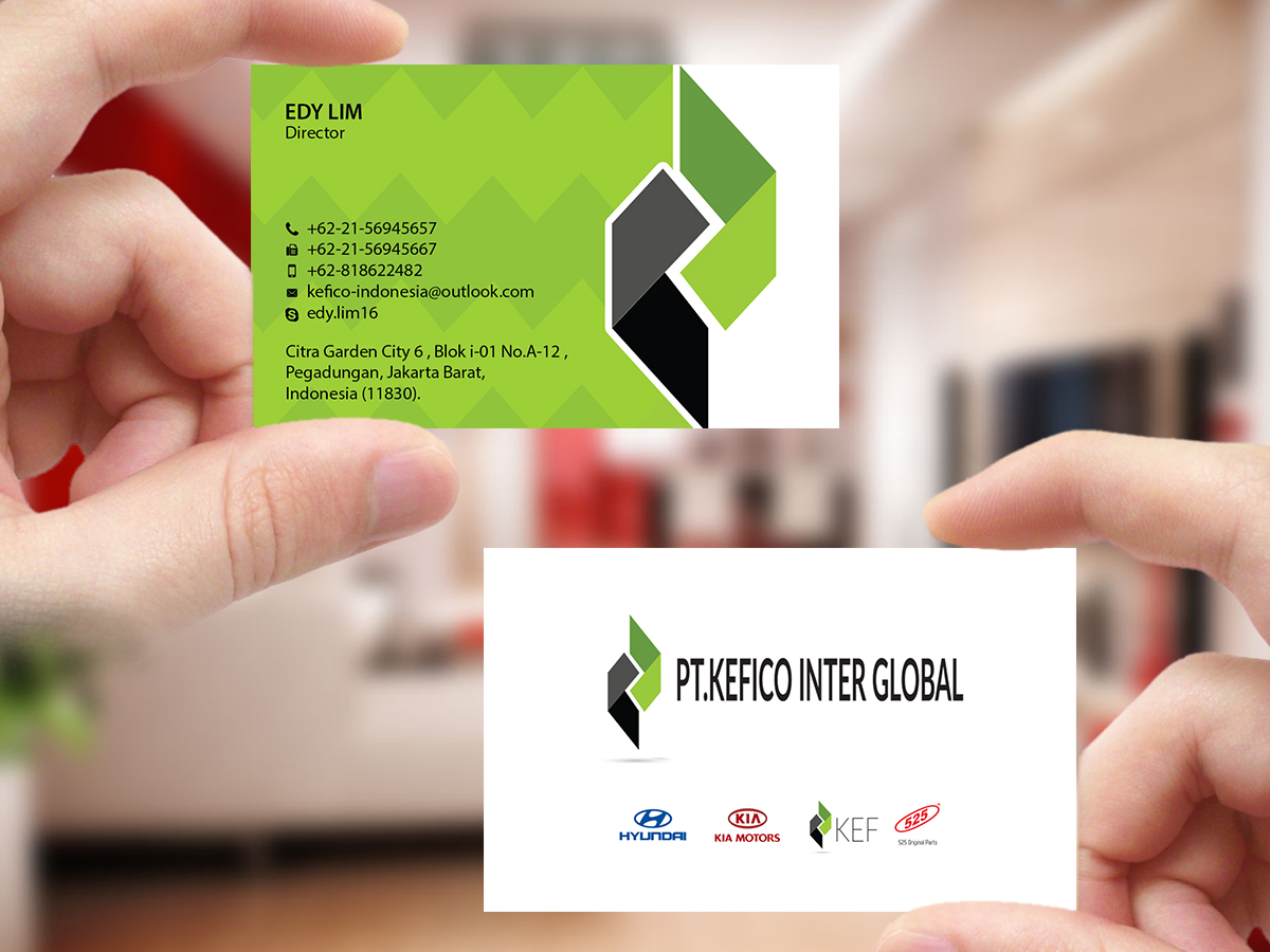 Business Card Design by Creations Box 2015 for PT.KEFICO INTER GLOBAL | Design #13100817