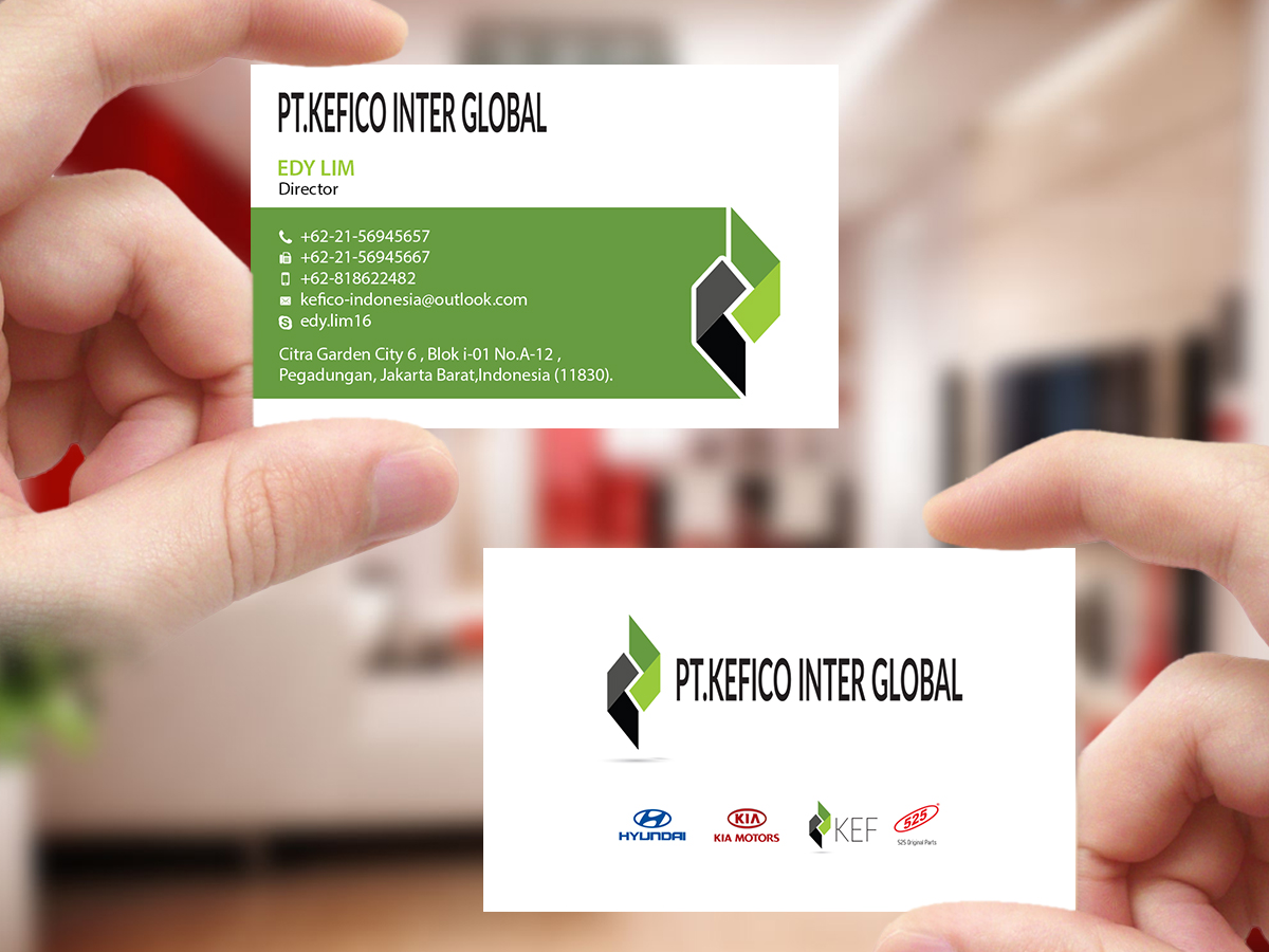Business Card Design by Creations Box 2015 for PT.KEFICO INTER GLOBAL | Design #13100818