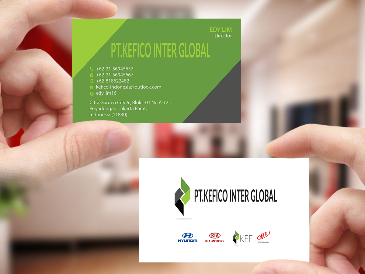 Business Card Design by Creations Box 2015 for PT.KEFICO INTER GLOBAL | Design #13100819