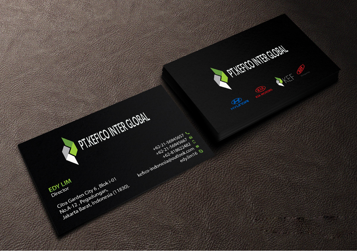 Business Card Design by Creations Box 2015 for PT.KEFICO INTER GLOBAL | Design #13100821