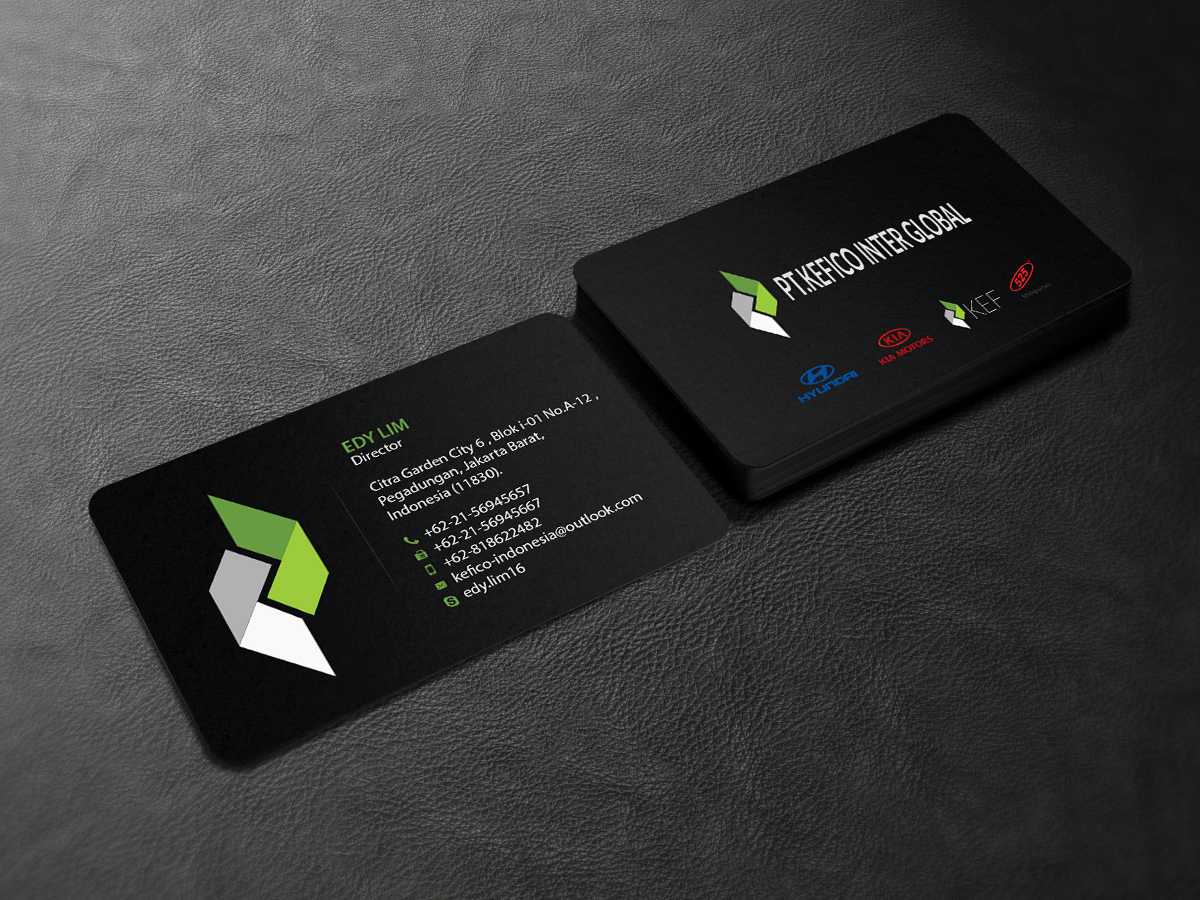 Business Card Design by Creations Box 2015 for PT.KEFICO INTER GLOBAL | Design #13100822
