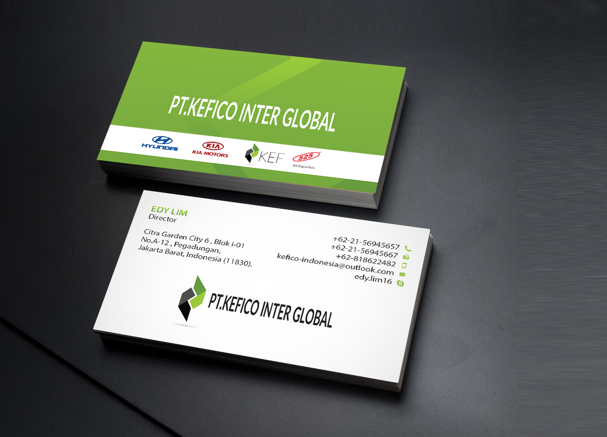 Business Card Design by Creations Box 2015 for PT.KEFICO INTER GLOBAL | Design #13100824