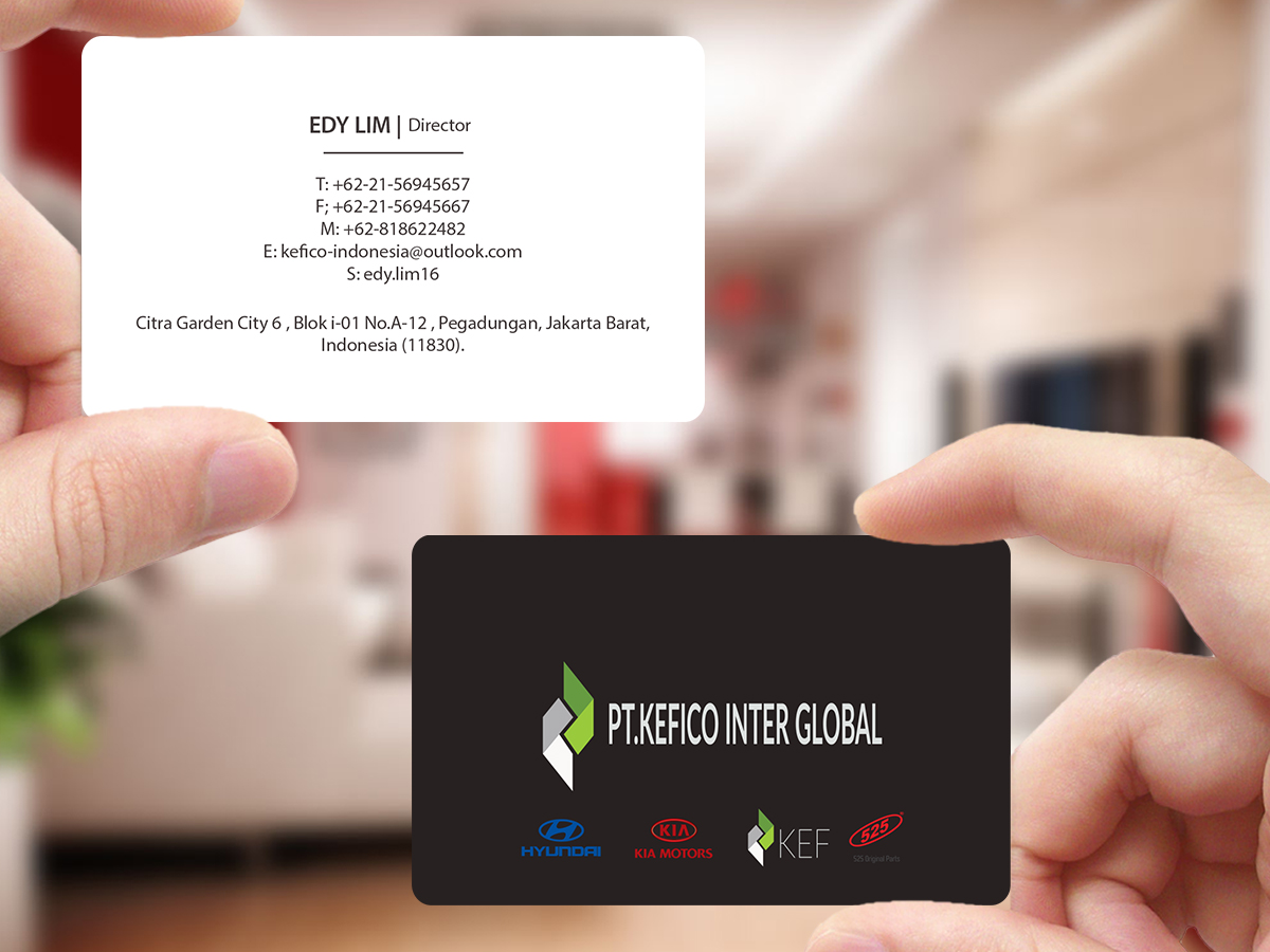 Business Card Design by Creations Box 2015 for PT.KEFICO INTER GLOBAL | Design #13100841