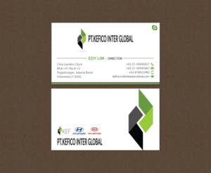 Business Card Design by chandrayaan.creative for PT.KEFICO INTER GLOBAL | Design: #13094992