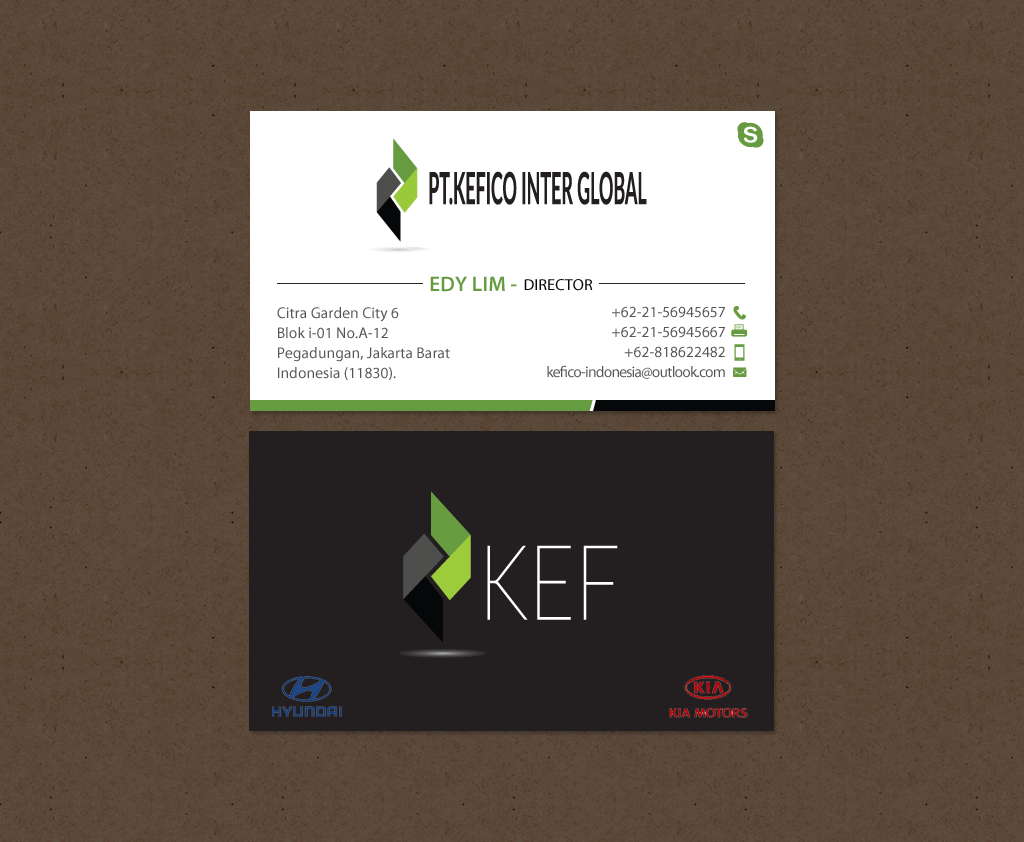 Business Card Design by chandrayaan.creative for PT.KEFICO INTER GLOBAL | Design #13094998