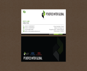 Design de Carte de Visite par chandrayaan.creative pour PT.KEFICO INTER GLOBAL | Design : #13095134