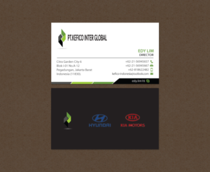 Design de Carte de Visite par chandrayaan.creative pour PT.KEFICO INTER GLOBAL | Design : #13095135