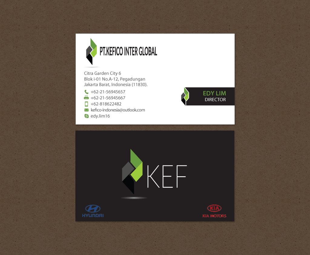 Business Card Design by chandrayaan.creative for PT.KEFICO INTER GLOBAL | Design #13095162