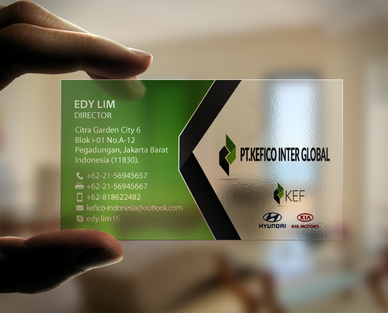 Business Card Design by chandrayaan.creative for PT.KEFICO INTER GLOBAL | Design #13095887