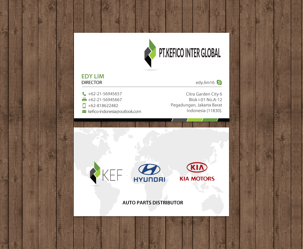 Business Card Design by chandrayaan.creative for PT.KEFICO INTER GLOBAL | Design #13130679