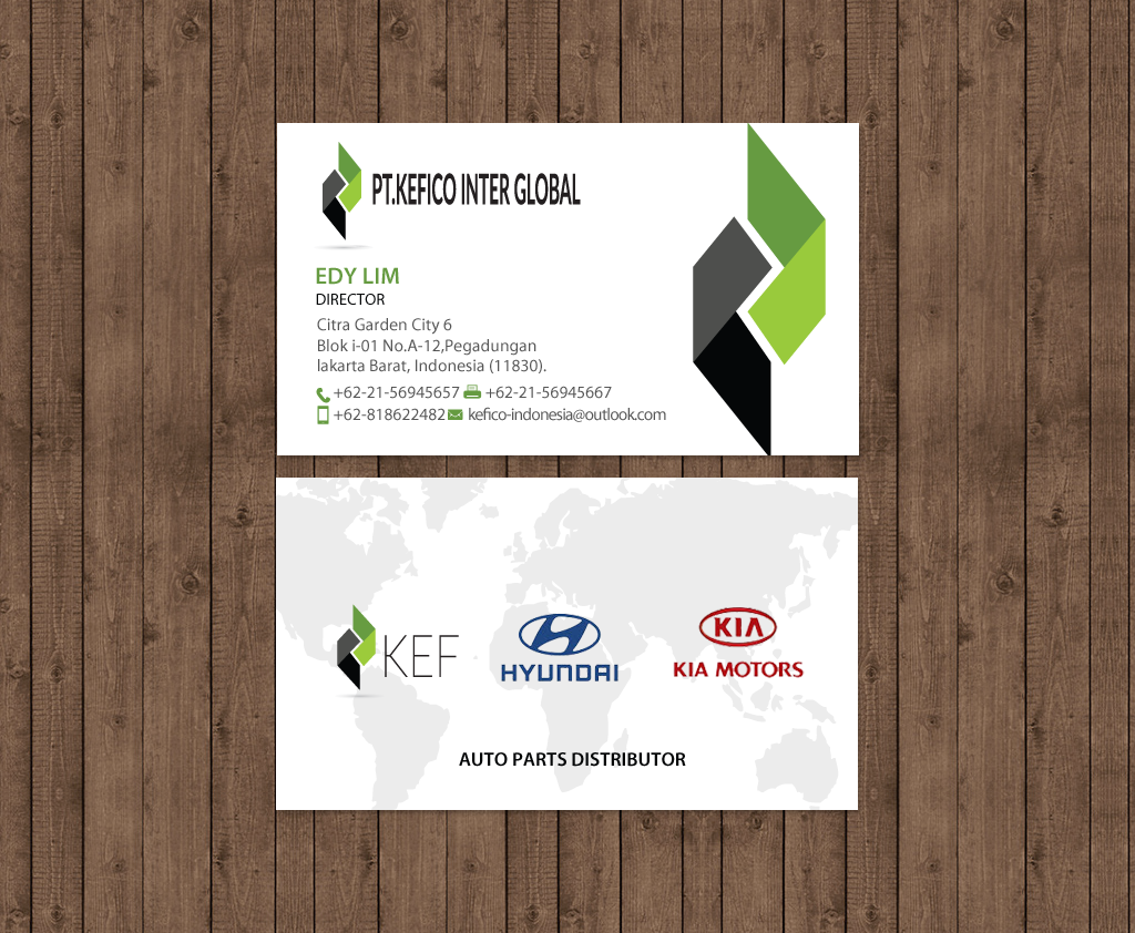 Business Card Design by chandrayaan.creative for PT.KEFICO INTER GLOBAL | Design #13130769