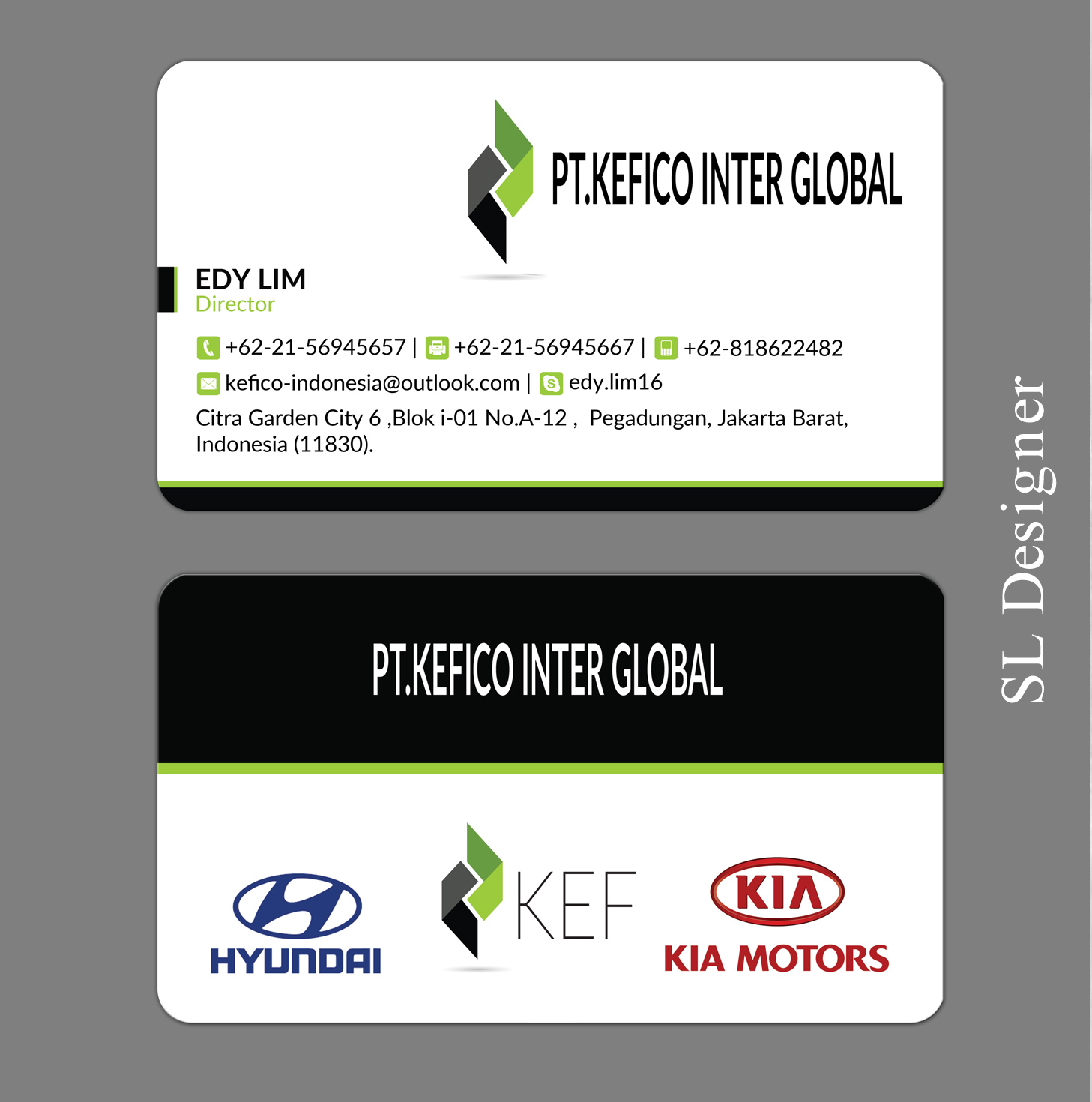 Business Card Design by SL Designer for PT.KEFICO INTER GLOBAL | Design #13089881