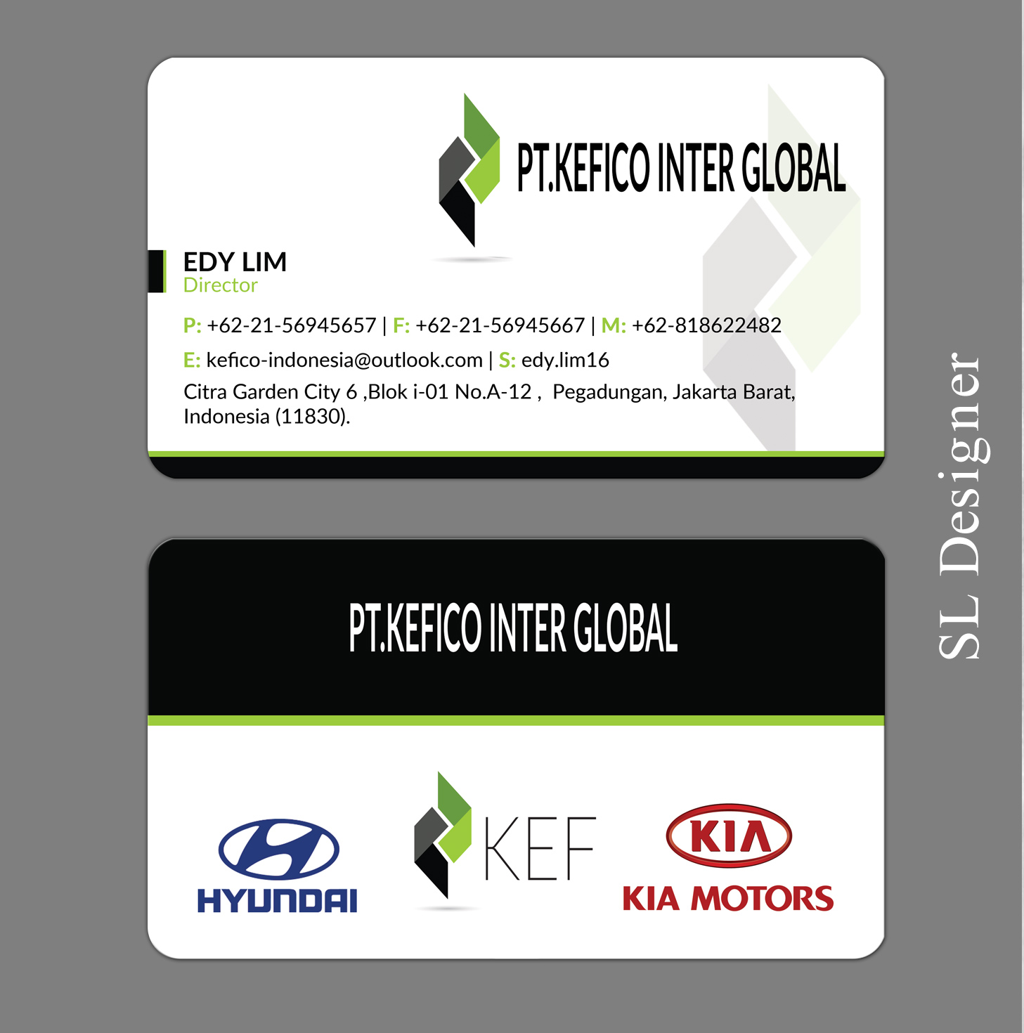 Business Card Design by SL Designer for PT.KEFICO INTER GLOBAL | Design #13089890