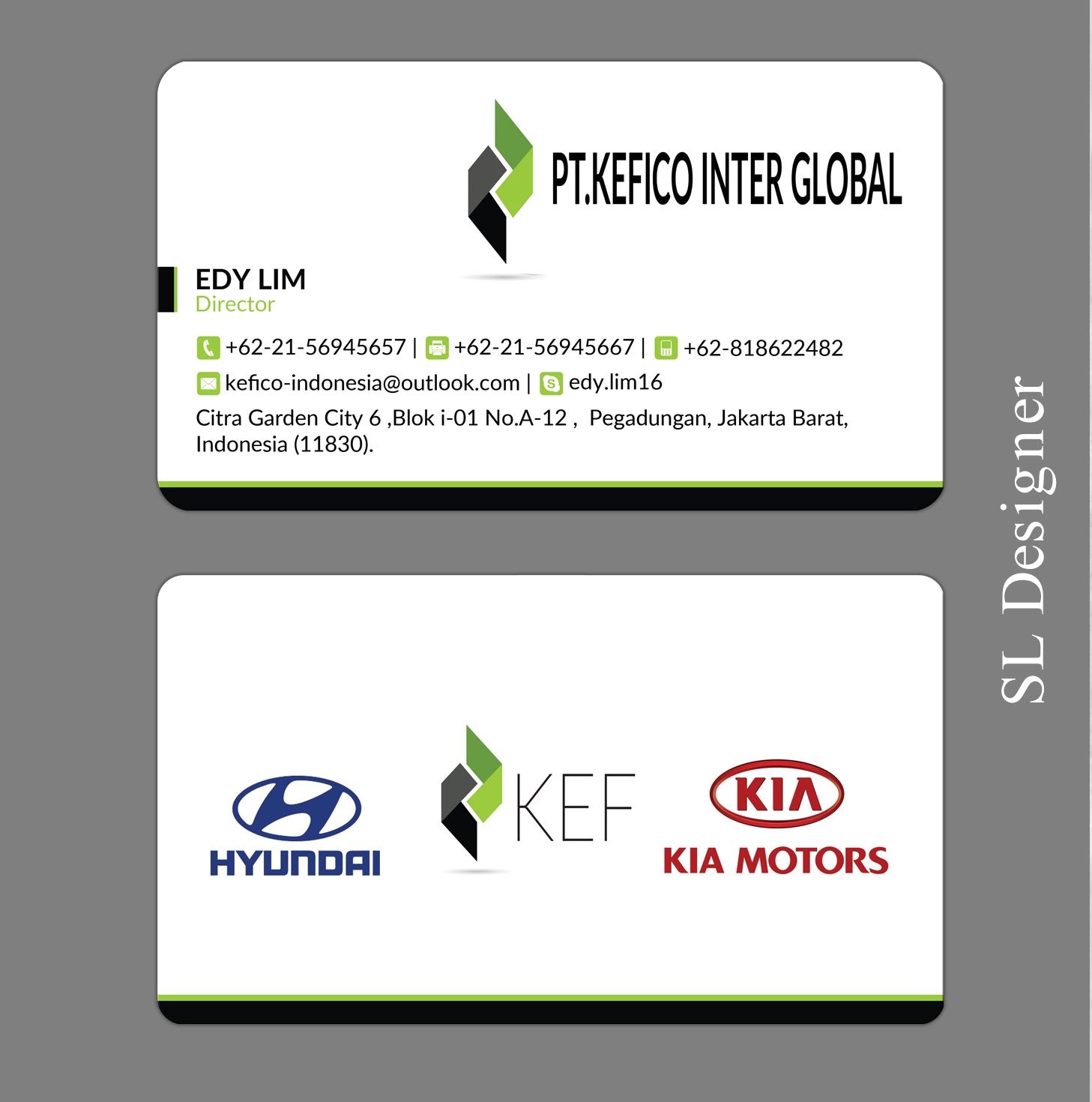Business Card Design by SL Designer for PT.KEFICO INTER GLOBAL | Design #13089926