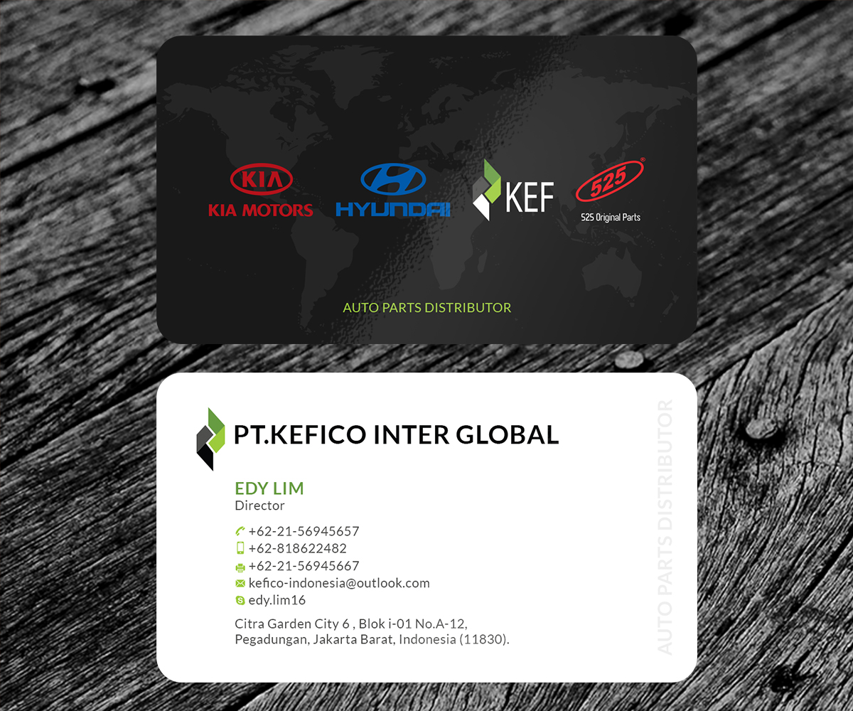 Business Card Design by SS_Designs for PT.KEFICO INTER GLOBAL | Design #13143966