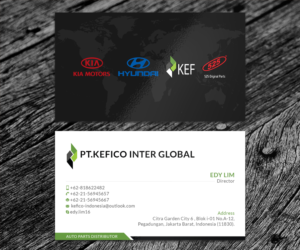 Business Card Design by SS_Designs for PT.KEFICO INTER GLOBAL | Design: #13144172