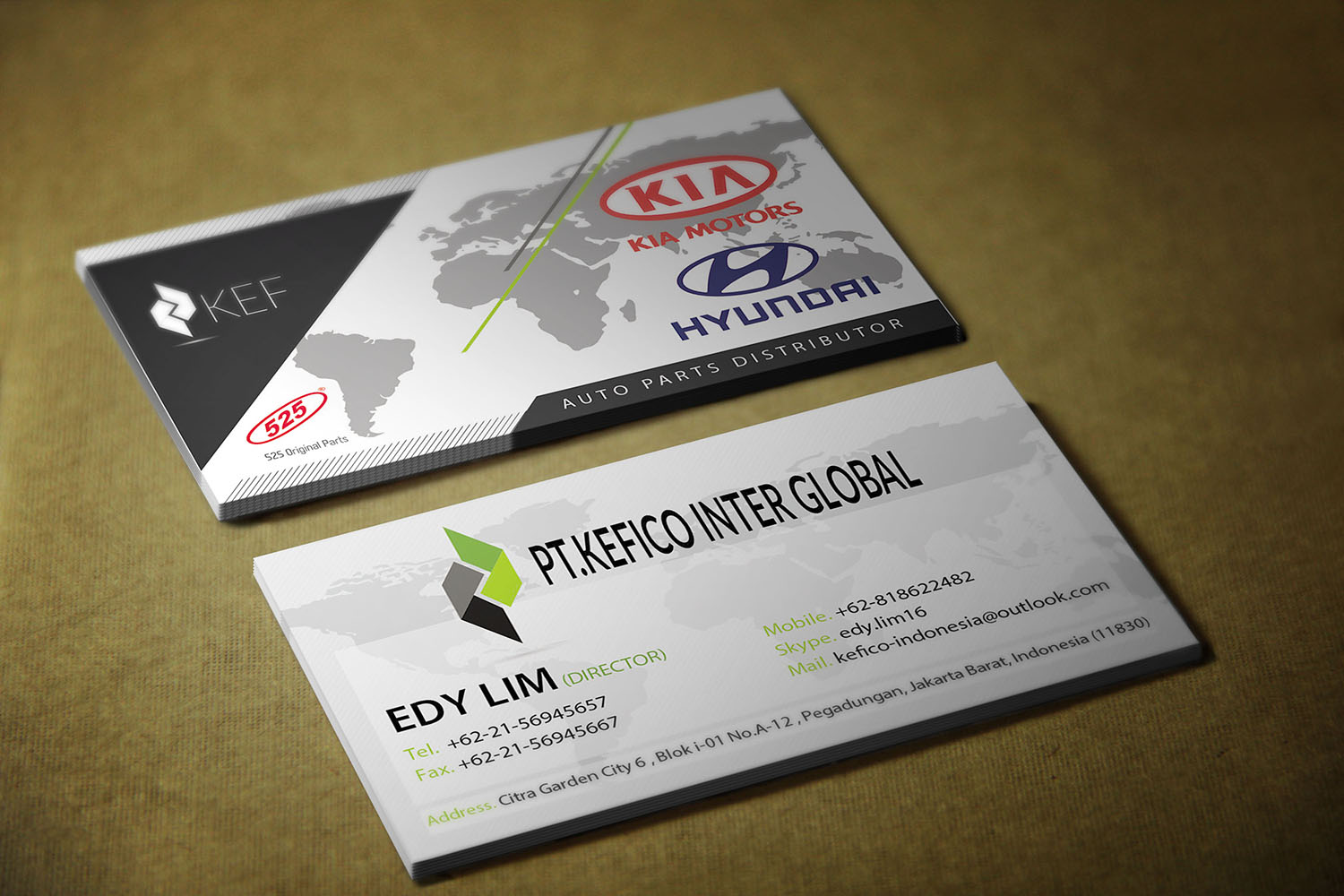 Business Card Design by Buddhika15807 for PT.KEFICO INTER GLOBAL | Design #13109856
