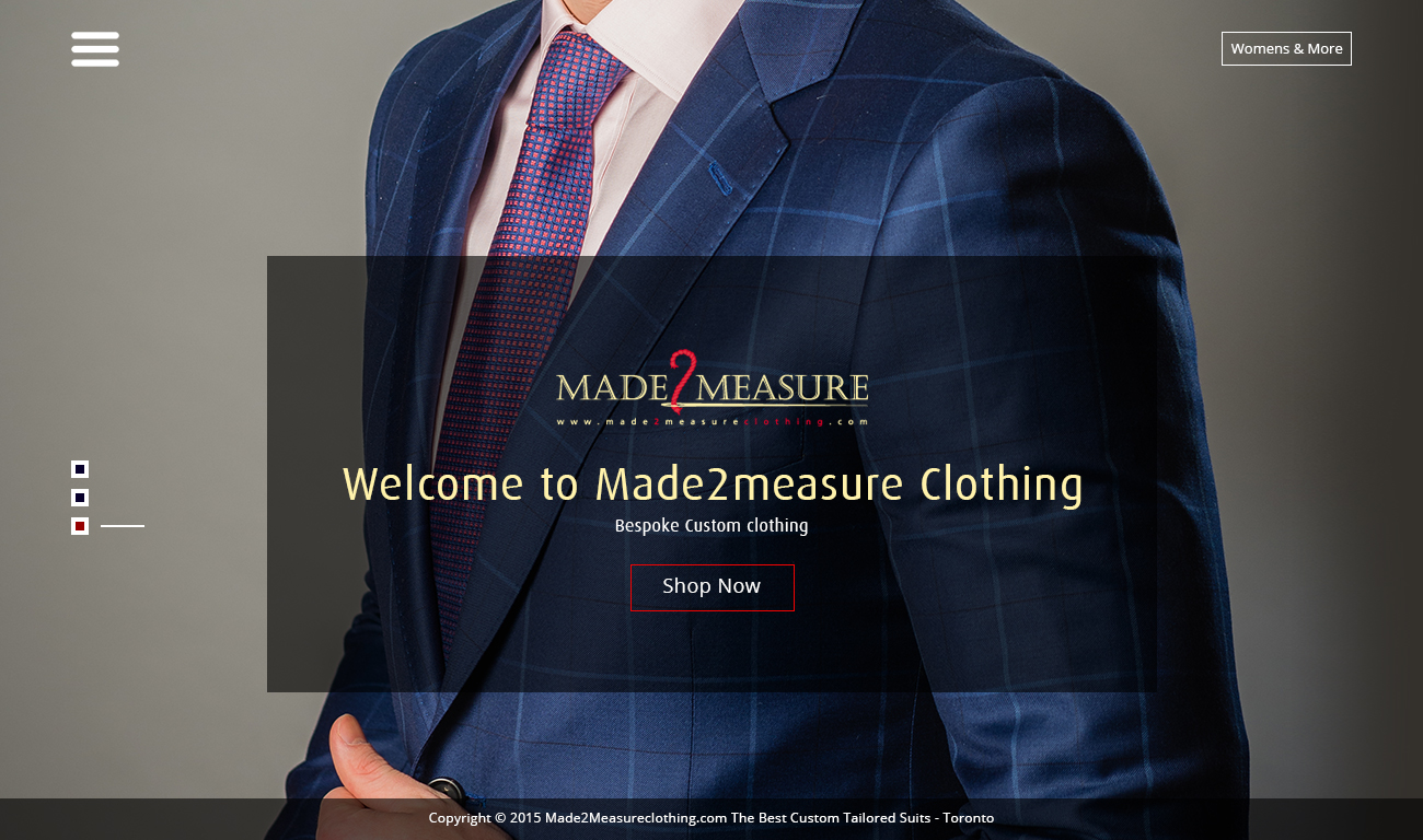 Web Design by Xclusive Designers for Made2Measure Clothing | Design #13257361