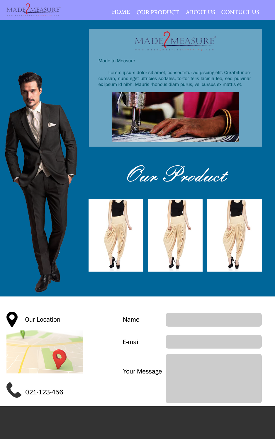 Web Design by blackards for Made2Measure Clothing | Design #13097605