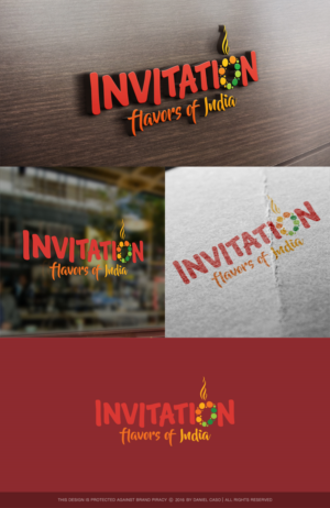INVITATION   flavors of India | Logo Design by Daniel Caso Design