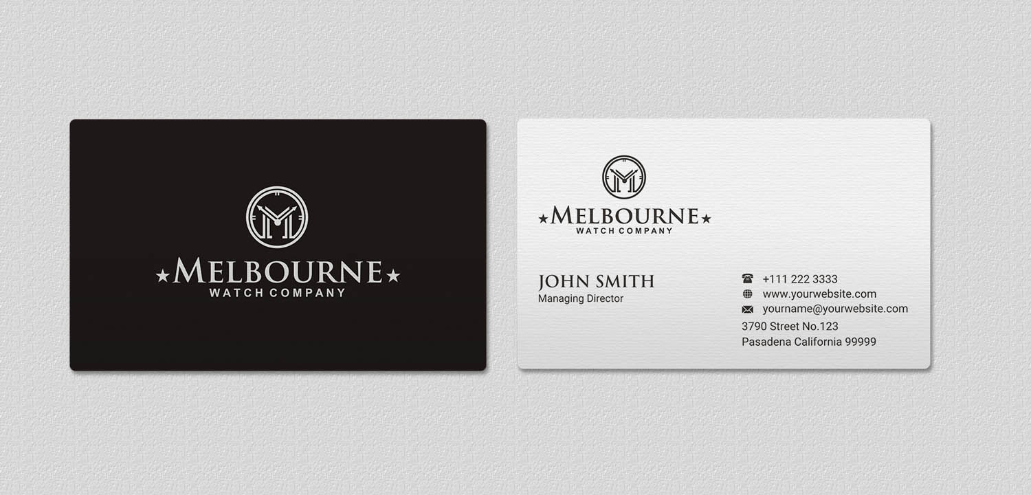 Diseño de Tarjeta de Presentación por INDIAN_Ashok para Melbourne Watch Company Pty Ltd | Diseño #13095779
