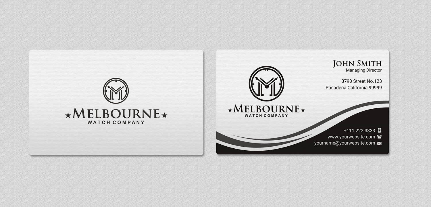Diseño de Tarjeta de Presentación por INDIAN_Ashok para Melbourne Watch Company Pty Ltd | Diseño #13095795
