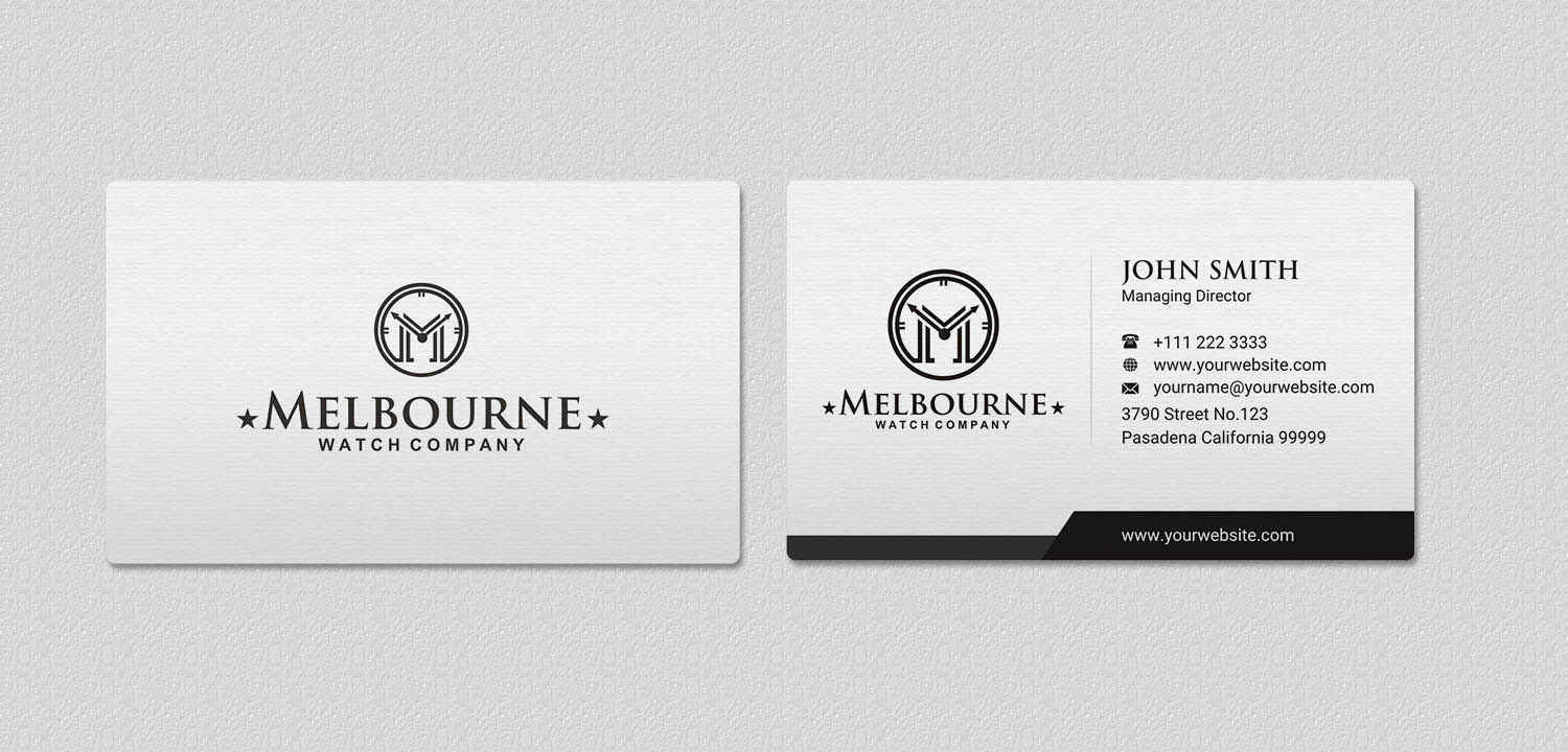 Diseño de Tarjeta de Presentación por INDIAN_Ashok para Melbourne Watch Company Pty Ltd | Diseño #13095802