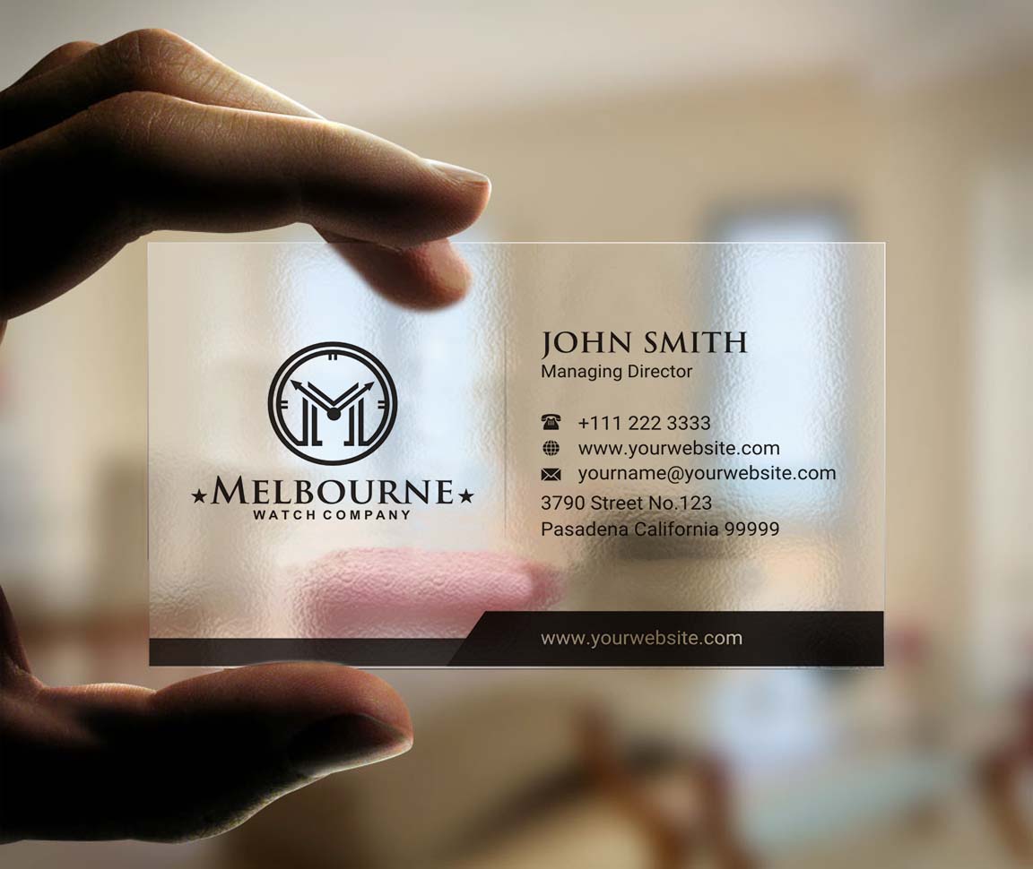 Business Card Design by INDIAN_Ashok for Melbourne Watch Company Pty Ltd | Design #13095849