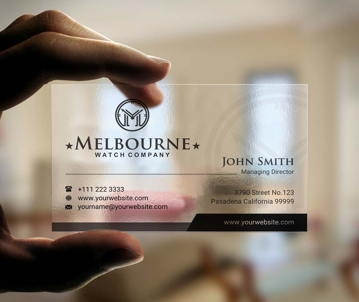 Diseño de Tarjeta de Presentación por INDIAN_Ashok para Melbourne Watch Company Pty Ltd | Diseño #13095853