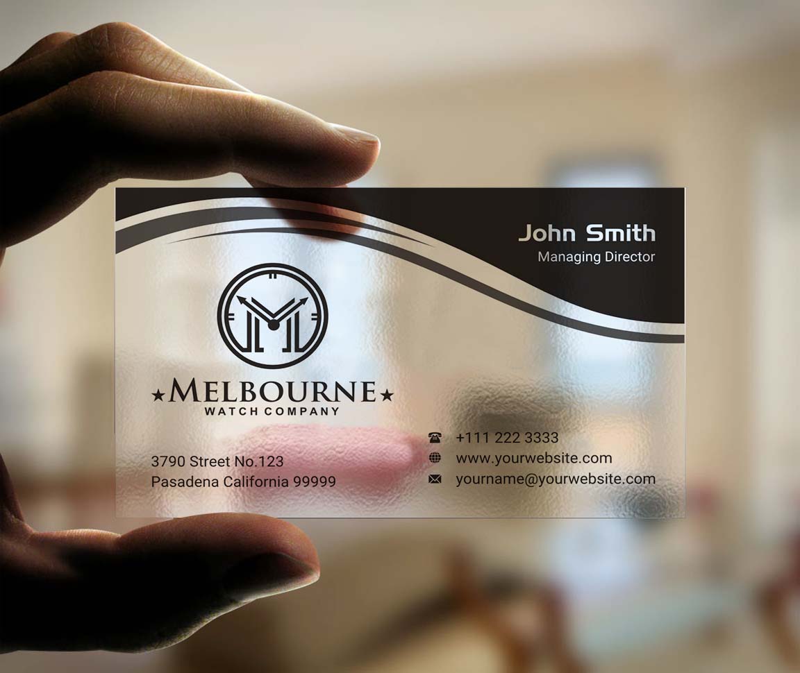 Diseño de Tarjeta de Presentación por INDIAN_Ashok para Melbourne Watch Company Pty Ltd | Diseño #13095855