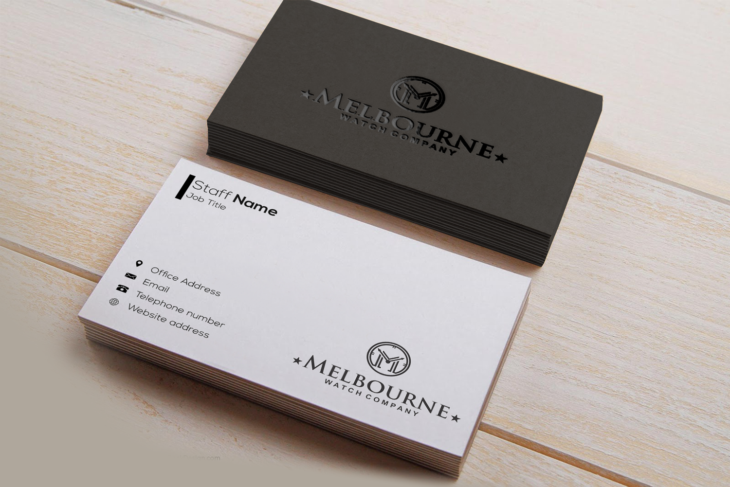 Diseño de Tarjeta de Presentación por Riz' para Melbourne Watch Company Pty Ltd | Diseño #13095875