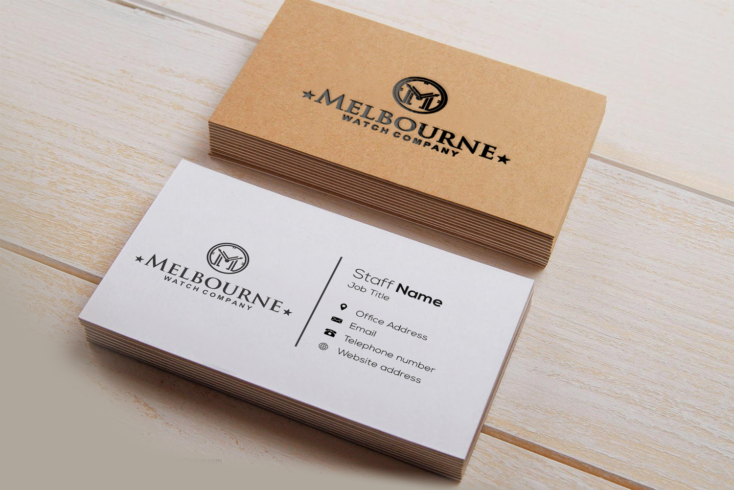 Diseño de Tarjeta de Presentación por Riz' para Melbourne Watch Company Pty Ltd | Diseño #13095886