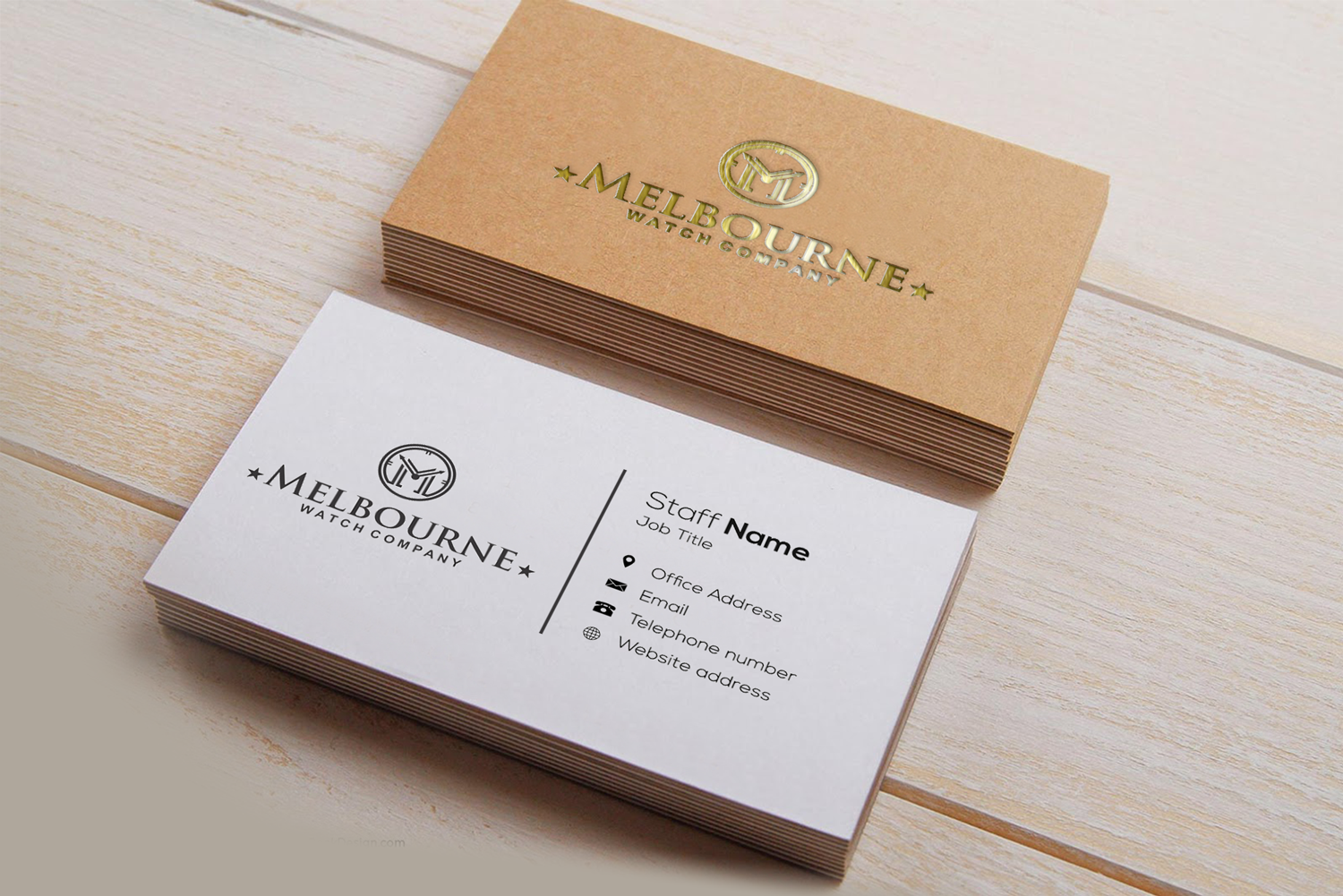 Business Card Design by Riz' for Melbourne Watch Company Pty Ltd | Design #13095903